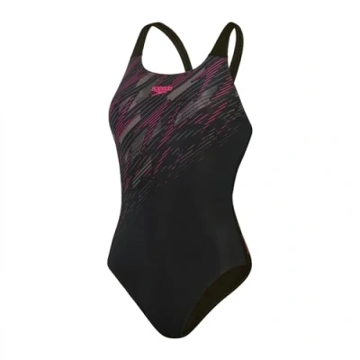 Abbildung von Speedo Hyperboom Badeanzug, Damen, Größe: 36, Black/electric pink/usa charcoal