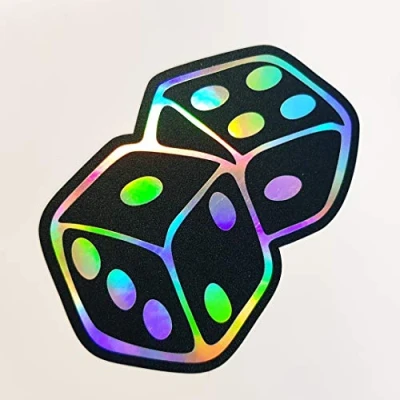 Abbildung von folien zentrum Würfel 10x7cm hochwertiger Auto Aufkleber Oilslick schwarz Autosticker Farbwechsel Rainbow Flip Flop Autoaufkleber Hologramm Effekt JDM Tuning Car Sticker Decal Fun