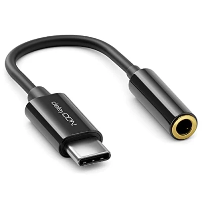 Abbildung von deleyCON Kopfhörer Adapter USB C auf 3,5mm Klinke AUX Smartphones Kabel