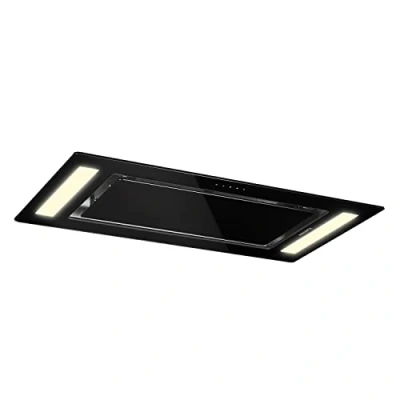 Abbildung von Klarstein Dunstabzugshaube, Leiser Dunstabzug, Dunstabzugshaube Unterbau, mit Filter, Einbau, Abzugshaube 90cm, 230W, 620 m3/h, Abluft/Umluft Schwarz