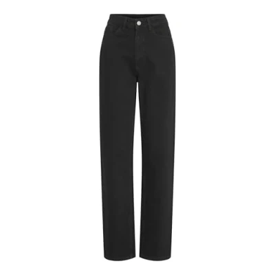 Abbildung von VILA HIGH Waist Jeans Straight Leg, Damen, Größe: 34x30, Black denim