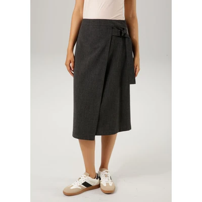 Abbildung von Aniston CASUAL Midirock, mit dekorativer Schnalle und Bindeband NEUE KOLLEKTION