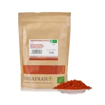 Abbildung von FRISAFRAN Süßer Geräucherter Paprika Bio 1kg Paprikapulver Smoked gemahlen Süß Herkunft Spanischer geräuchert