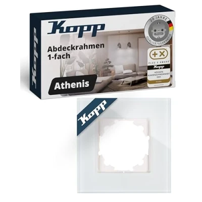 Abbildung von Kopp Athenis Abdeckrahmen 1 fach Glas mintfarben Art. Nr. 405308011