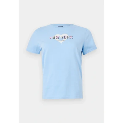 Abbildung von Tommy Jeans NYC TEE Tshirt print, Damen, Größe: 34, Sugarplum blue