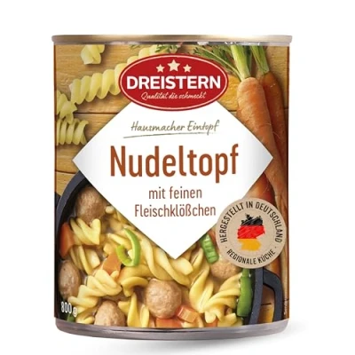 Abbildung von Dreistern Nudeleintopf mit Fleischklößchen, 800 g