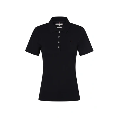 Abbildung von Tommy Hilfiger Damen Poloshirt Kurzarm 1985 Polo Slim Fit, Blau (Desert Sky), XXS