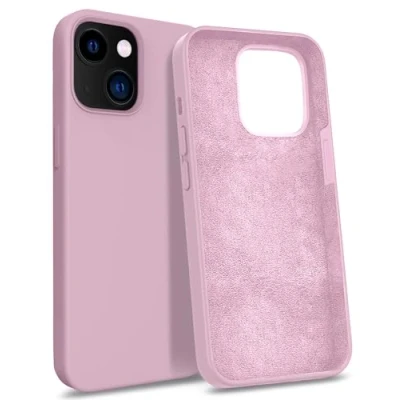 Abbildung von MyGadget Hülle kompatibel mit iPhone 13 Mini Gummierte Handyhülle [ 3 Layer Struktur ] Schutzhülle Soft Inlay &amp; Hardcase Cover außen Rosa