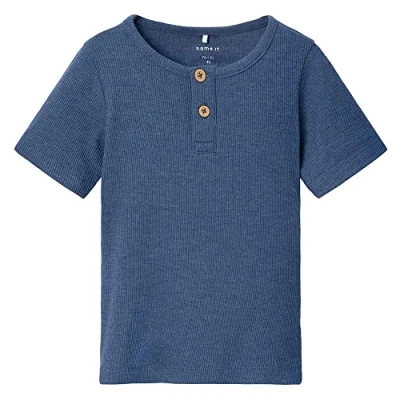 Abbildung von NAME IT Baby Jungen Nmmkab Ss Top Noos, Bijou Blue/Detail:melange, 80