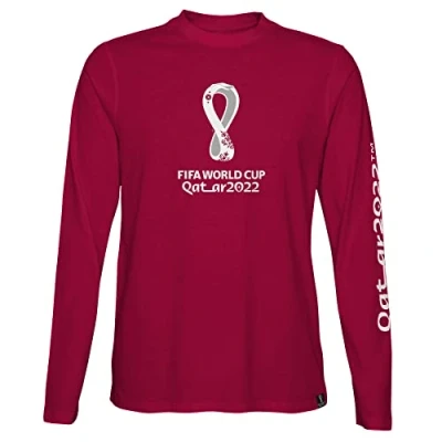 Abbildung von Fifa Unisex Baby Official World Cup 2022 Long Sleeve Teee and Toddler T Shirt Set, Rot, 2 Jahre EU
