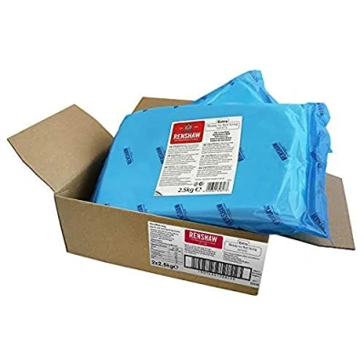 Abbildung von Renshaw Extra Fondant White 5kg Elastisches Rollfondant mit Vanillegeschmack, zum Einkleiden von Kuchen Torten Weiß 5 kg