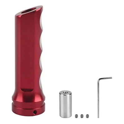 Abbildung von Universal Auto Aluminium Handbremse Abdeckung Griff Protector Hülse Logo auf dem Produkt(Rot)