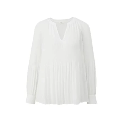 Abbildung von s.Oliver Black Label MIT Plisseestruktur Bluse, Damen, Größe: 38, Soft white