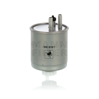 Abbildung von MANN FILTER WK 918/1 Kraftstofffilter Leitungsfilter 10 RENAULT: LAGUNA 3, 3 Grandtour, Kangoo II Express