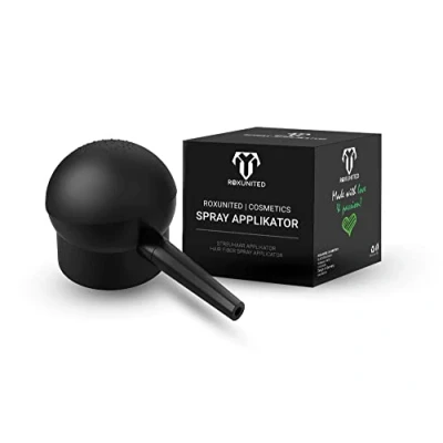Abbildung von ROXUNITED Cosmetics Applikator Spray Aufsatz Pumpe für Streuhaar Haarpuder Schütthaar Haarverdichtung Haarauffüller Männer &amp; Frauen gezieltes Auftragen