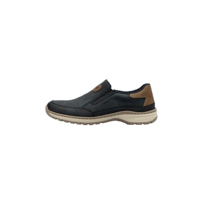 Abbildung von Rieker Herren Low Top Sneaker 03365, Männer Halbschuhe, lose Einlage,straßenschuhe,Strassenschuhe,Freizeitschuhe,blau Kombi (14),42 EU / 8 UK
