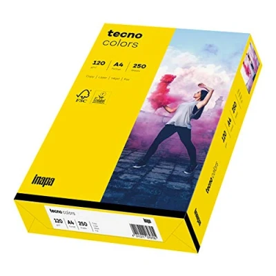 Abbildung von tecno Kopierpapier colors intensivgelb DIN A4 120 g/qm 250 Blatt
