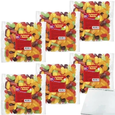 Abbildung von Red Band Fruchtgummi Assortie 6er Pack (6x500g Beutel) + usy Block