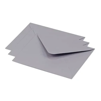Abbildung von Clairefontaine 60132C Packung mit 20 Umschlägen Pollen 12,5x13,8 cm, 120g, gefüttert, ideal für Einladungen und Korrespondenz, Premium glattes Papier, Koalagrau, 1 Pack
