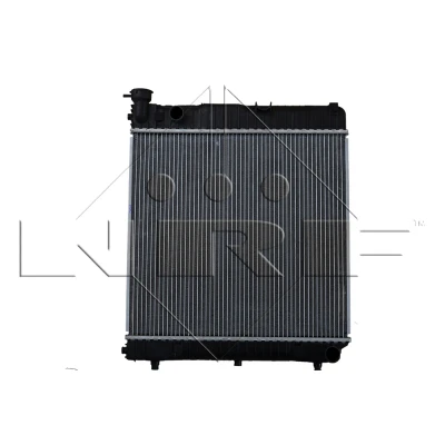 Abbildung von NRF 507665 Kühler, Motorkühlung Aluminium 505 476 34 mit Anbauteilen Kühlrippen gelötet MERCEDES BENZ: T1 Pritsche/Fahrgestell, Bus