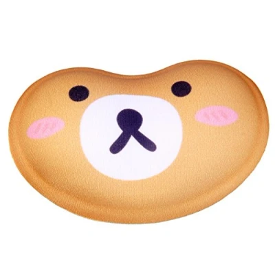 Abbildung von TUKA Ergonomische Silikon Handgelenkauflage, Weiche geformte Gel Handballen Auflage, Rutschfeste Handauflage Flex mit Lustigem Cartoon Motiv, Lieber Bär, TKC5113 lovelybear
