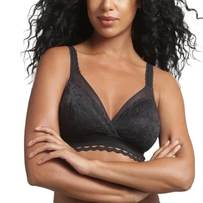 Abbildung von Playtex Damen Ohne Bügel Recycled Classic Lace Support Soft Cup x1 Bh, Schwarz, 95C