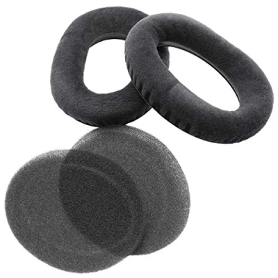 Abbildung von vhbw Ohrpolster Ersatz Polster kompatibel mit Sennheiser HD545, HD565, HD580, HD600, HD650 Kopfhörer Headset, schwarz