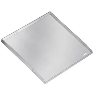 Abbildung von BBQ Toro Edelstahl Grillplatte 40 x 41,5 cm Plancha, Grillplancha Rechteckig, Universal und Massiv Grillblech für Holzkohle Gas, Grillzubehör, Grillpfanne, Grillschale