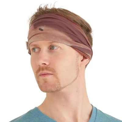 Abbildung von CHARM Herren Stirnband Elastisch Headband Japanisch Bandana Tye Dye Sport Marble orange
