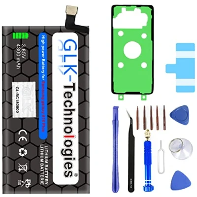 Abbildung von High Power Ersatzakku kompatibel mit Samsung Galaxy S10 Plus S10+ G975 EB BG975ABU Original GLK Technologies Battery accu 4300 mAh Akku inkl. Profi Werkzeug Set