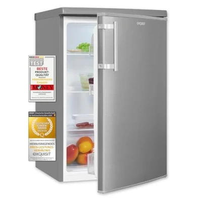 Abbildung von exquisit Kühlschrank KS16 V H 040E inoxlook, 85,5 cm hoch, 55 breit, 127 L Volumen