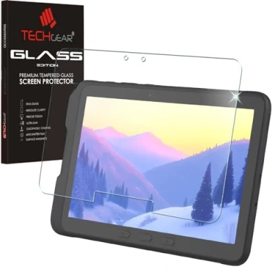 Abbildung von TECHGEAR Glas Schutzfolie kompatibel mit Samsung Galaxy Tab Active Pro 10.1 Zoll und 4 (SM T540/T545/T547/T630/T637), Displayschutzfolie aus gehärtetem [Crystal Clarity]