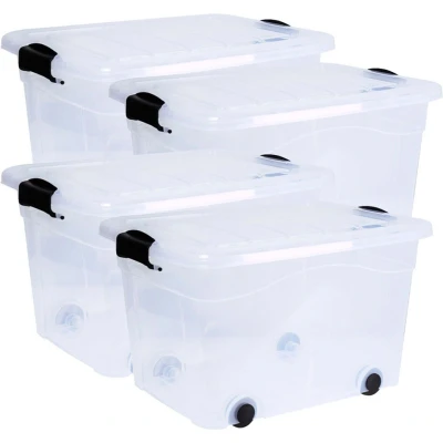Abbildung von Siena Home Aufbewahrungsbox &quot;Anzio&quot;, (Set, 4 St.), 20 Liter, mit Rollen, Kunststoff