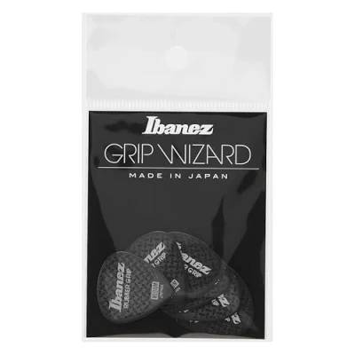 Abbildung von IBANEZ Grip Wizard Series Rubber Flat Pick schwarz 6 Stück (PPA16MRG BK)