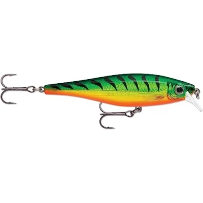 Abbildung von Rapala BX Minnow Angelköder Angelzubehör aus Balsaholz Süßwasser Spinnköder Friedfische und Raubfische Lauftiefe 0.9 1.5m Fischköder 10cm, 12g Hergestellt in Estland Firetiger