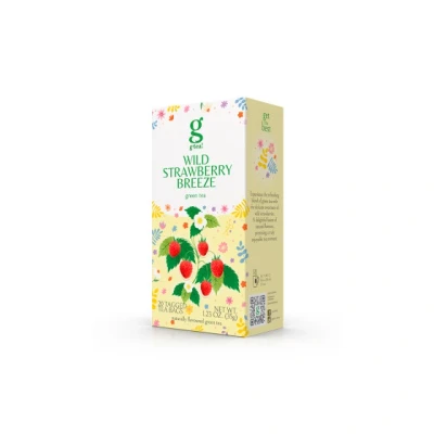 Abbildung von g&#039;tea! Green Tea &amp; Wild Strawberry, 20 Aufgussbeutel, 0.035 von FROG.coffee