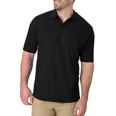 Abbildung von Hanes Herren kurzärmeliges X Temp W/FreshIQ Polo, schwarz, XX Large