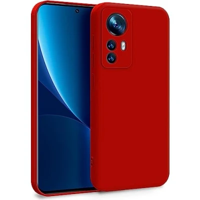 Abbildung von MyGadget Hülle für Xiaomi 12 12x Zweilagige Handyhülle mit Kameraschutz Cover Innenfutter &amp; Silikon außen Rot