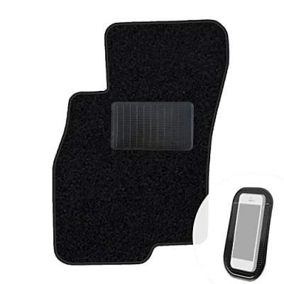 Abbildung von moto MOLTICO Fahrer Fußmatte Auto Velours Fahrerseite Autoteppiche Schwarz Fahrermatte 1 teilig passend für FIAT Punto Evo 2009 2012