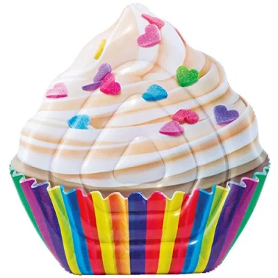 Abbildung von Luftbett Vanille Cupcake aufblasen
