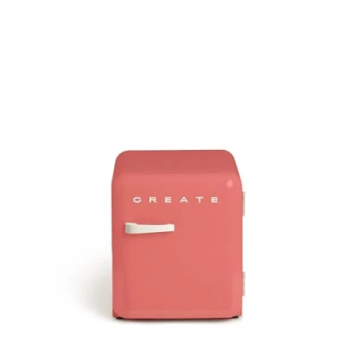 Abbildung von CREATE / Retro FRIDGE 50 OFF WHITE/Kühlschrank in Terrakotta, Griff Cremeweiß 85W, Minibar, eine Regalfläche, Design, 50cm, zwei Ablagen, 48L Fassungsvermögen, energiesparend, 50x44x49,8cm