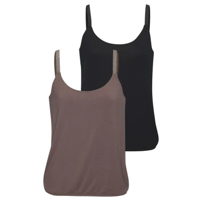 Abbildung von Vivance PACK Top, Damen, Größe: 32/34, Taupe schwarz