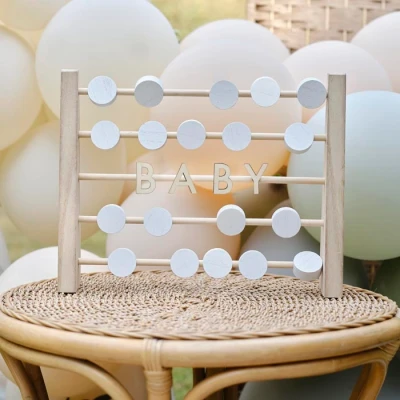 Abbildung von Ginger Ray Alternatives Gästebuch für Babypartys, aus Holz