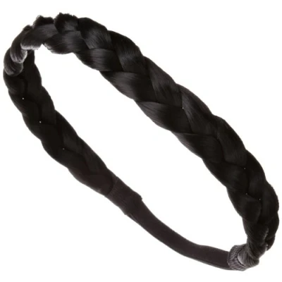 Abbildung von Love Hair Extensions Langes Braid Band (Flecht Haarband) Farbe 1 Tiefschwarz, 1er Pack (1 x Stück)