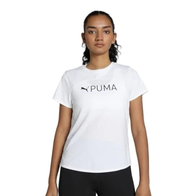Abbildung von Puma FIT LOGO Ultrabreathe TEE Sport Tshirt, Damen, Größe: Small, White/black