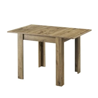 Abbildung von B&amp;D home Esstisch LIVIUS, 80 120x80cm ausziehbarer Esszimmertisch Küchentisch Holztisch für Küche, Esszimmer modern Design Eiche Optik, 11218 EIDA
