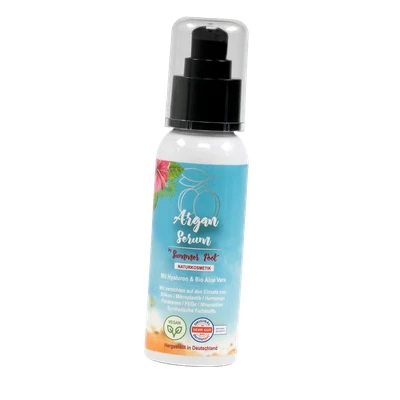 Abbildung von Summer Foot Argan Öl Serum Hautpflege dermatologisch getestet Gesichtsserum mit Hyaluron und Aloe vera vegane Anti Aging Pflege 100 ml