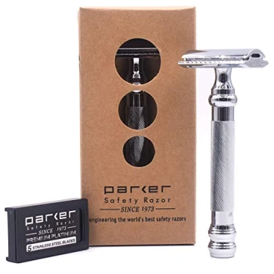 Abbildung von Parker Safety Razor 98R Ultra Schweres Gewicht Stiel Double Edge &amp; 5 Klingen