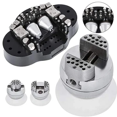 Abbildung von Block Ball Vise mit 30 PCs, Engraving Einstellgerät Durchmesser 78 mm, Diamanten Voller Satz, Befestigung und Gummibasis (GRS)