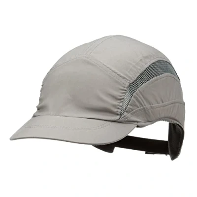 Abbildung von 3M™ First Base™ 3 Anstoßkappe 2030607, Classic, Grau, verkürzter Schirm, 55 mm